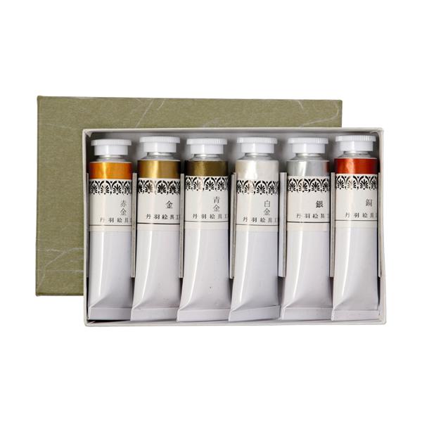 水墨画絵具 上羽絵惣 チューブ絵具 大チューブ ｃｃ 入り 金 銀６色セット 3259 メール便対応可 絵の具 岩絵具 書道セット 筆墨硯紙ユニカ 通販 Yahoo ショッピング