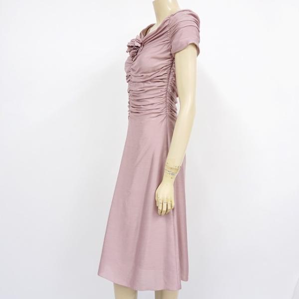 ポールカ Paule 半袖 Ka レディース ミディアム ワンピース ミディアム パープル系 半袖 Paule シルク混 フランス製 サイズ 38 Xs1569 Xs1569 E Warehouse