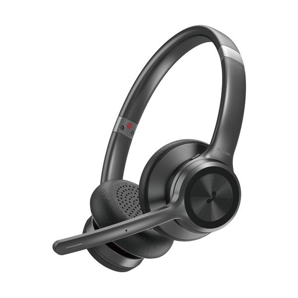 他サイト： エレコム LBT-HSOH20BK Bluetooth対応ヘッドセット ノイズリダクションマイク機能付き ブラック LBTHSOH20BKの商品画像