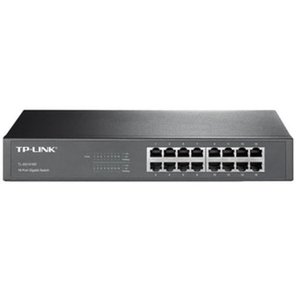 他サイト： ティーピーリンクジャパン 16ポートGiga10／100／1000Mbps DT／RM スイッチングハブ 金属製筐体 TL-SG1016D JPの商品画像