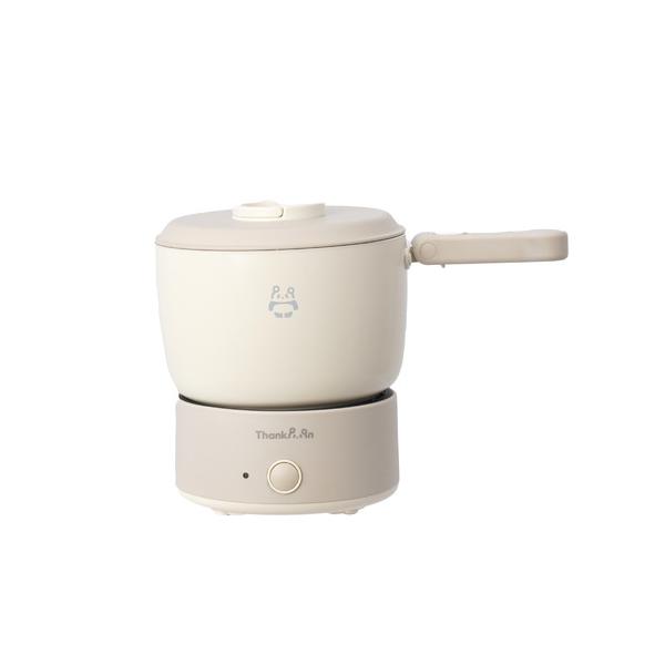 THANKO KGDR25HJU 楽々収納電気鍋 コロン ワンタッチで調理開始 1食分 グレージュ 44