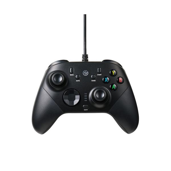 エレコム JC-GP60XVBK ゲームパッド 有線 PCコントローラー XInput/DirectInput ホールエフェクトスティック・トリガー 背面ボタン2 連射・マクロ ブラック