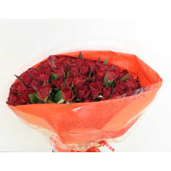 サムライ・バラの産地厳選の大輪赤バラ50本の花束