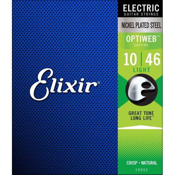 Elixir エリクサー エレキギター弦  Optiweb Light 10-46  19052