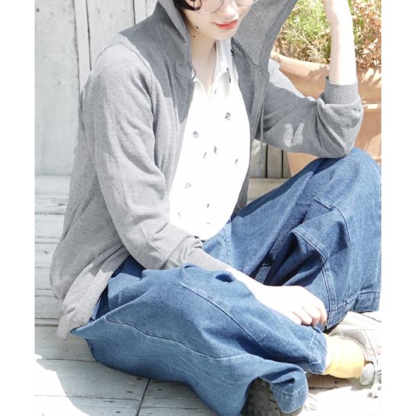 パーカー レディース 夏 紫外線対策 サマーニット 長袖 羽織 大きいサイズ 紫外線カット フード付き 冷感 Uv Dejapan 手数料０円で日本の商品を購買代行 落札代行