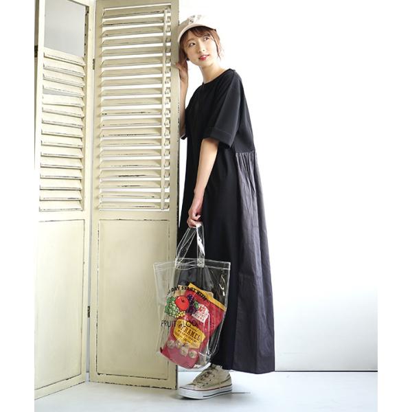 バーゲン ワンピース レディース 夏服 ロングワンピース Tシャツワンピース 半袖 Zootieズーティー バックギャザー 異素材aライン Tシャツ ワンピース イーザッカマニアストアーズ 通販 Paypayモール