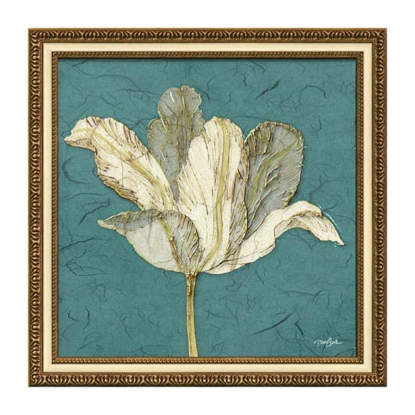 絵画 Ds 絵 アートパネル ウォールデコレーション インテリア アート ダイアン 花 壁掛け アンティーク ウィズ ゲル加工 チューリップ スティムソン ターコイズ Ds