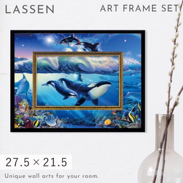 クリスチャンラッセンの額縁入り壁掛けインテリア クリスチャンラッセンの額縁入り壁掛けインテリア クリスチャン