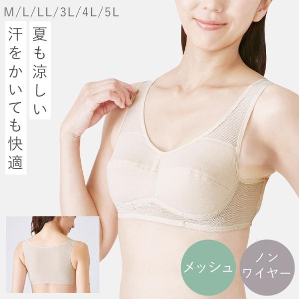 きれいになろう　メッシュ調ワイヤーブラキャミ2枚　LGサイズ 楽天市場】きれいになろう！ 爽やかメッシュ調 ワイヤーで美