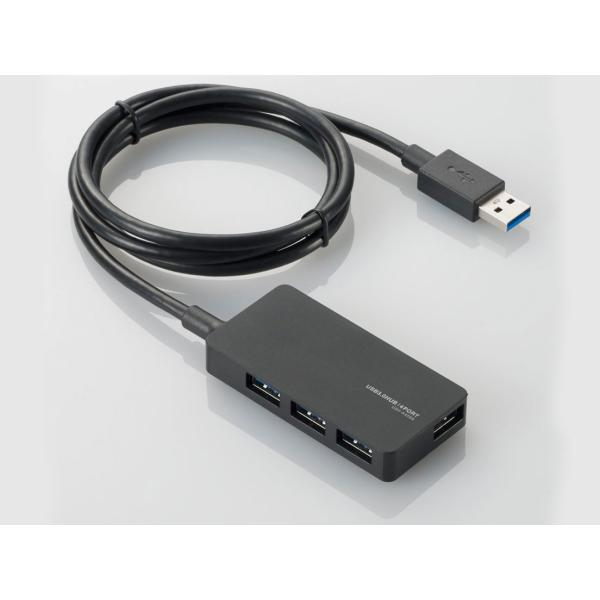 他サイト： ELECOM エレコム USB3.0ハブ ACアダプタ付属 4ポート セルフ＆バスパワー ブラック U3H-A408SBK ブラック(2362724)の商品画像
