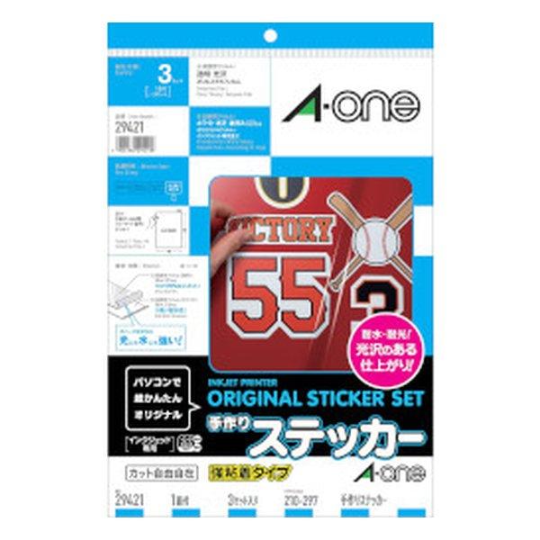 A-one エーワン 手作りステッカー 強粘着 Q29421(2285279) : e