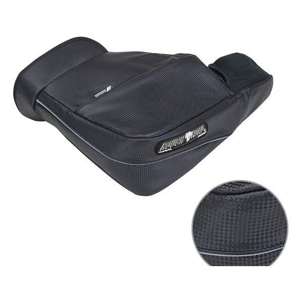 オフ車からネイキッド、ビッグスクーター、果てはスーパースポーツまで幅広く対応 大きく開くマジックテープ取付口採用