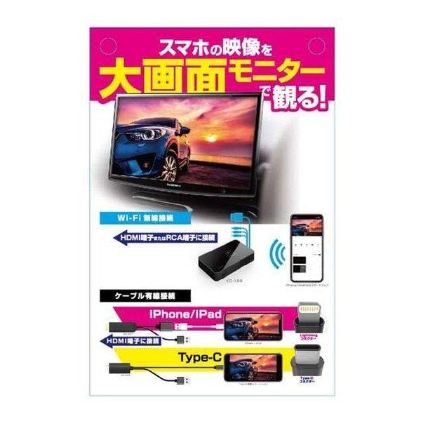 DVDプレイヤー Kashimura カシムラ Miracastレシーバー HDMI/RCAケーブル付