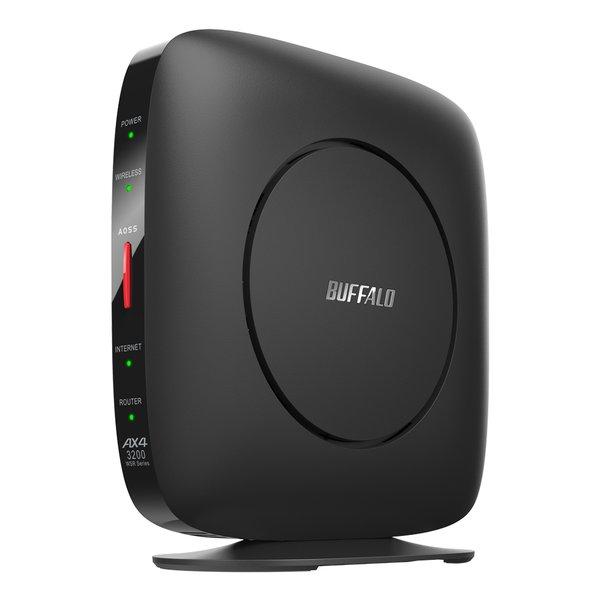 BUFFALO バッファロー スタンダードモデル Wi-Fi 6 無線LANルーター 11ax/ac/n/a/g/b 2401+80　ブラック  WSR-3200AX4S/DBK (2508152)