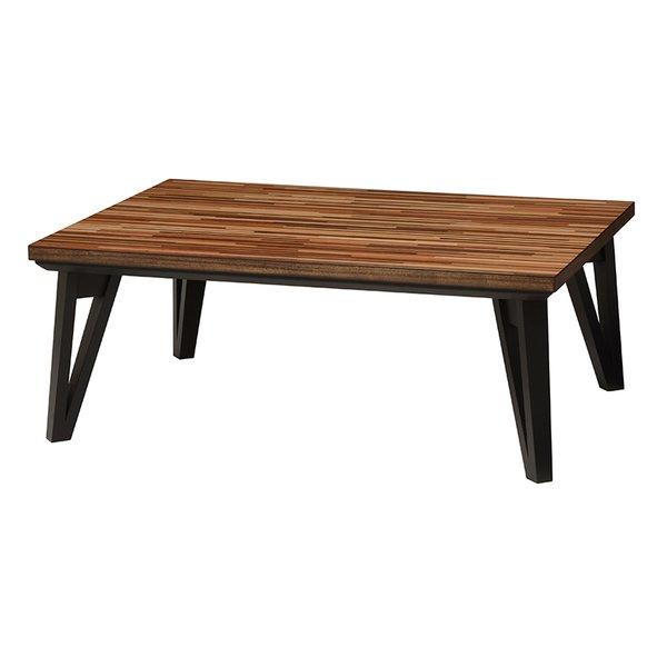 萩原 ハギハラリビングコタツ 105×75cm ブラウン 寄木細工調 ルーン105WN(2520511)代引不可 萩原 ハギハラ リビングコタツ 105×75cm ブラウン 寄木細工調 ルーン