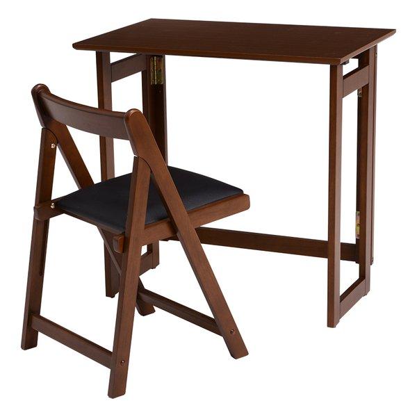 折りたたみ式なので収納や持ち運びに便利なデスク＆チェアセット。