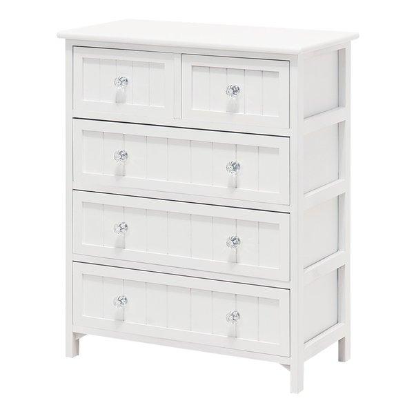 萩原 ハギハラ チェスト 浮彫 おしゃれ 姫 クラシカル ホワイト 4段