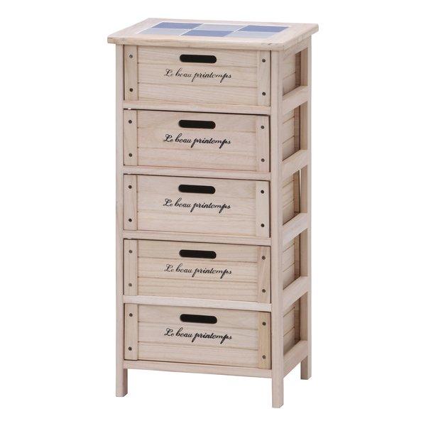 桐材を使用した5段ボックスです