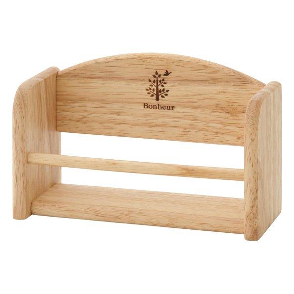 木の温もりが感じられるシンプルなスパイスラックです