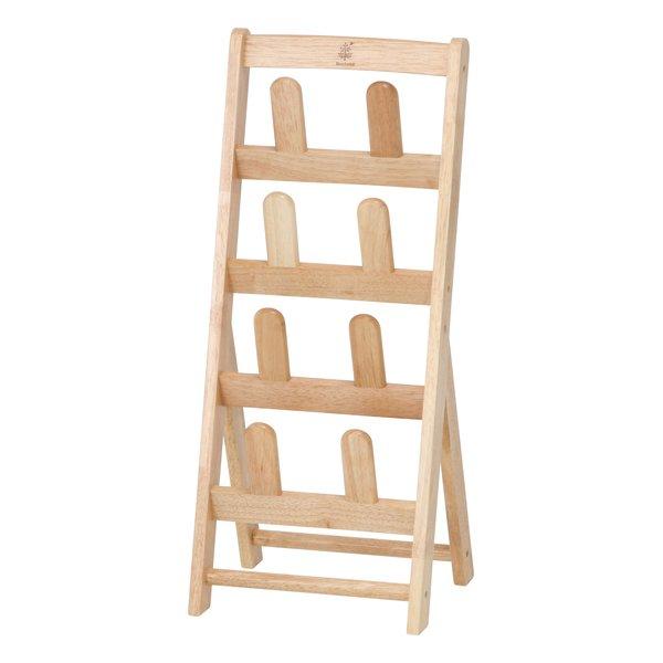 優しいナチュラルウッドのスリッパラックでインテリアを選ばない