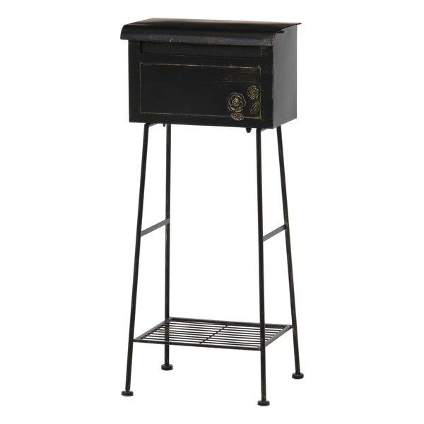 他サイト： 不二貿易 フジボウエキ ガーデンポスト ローズ ブラック 横型 ガーデンポスト オブジェ ローズブラックヨコガタ(2543580)の商品画像