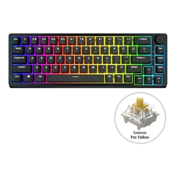 GAMESENSE ゲームセンス Clutch Black Keyboard Gateron Yellow