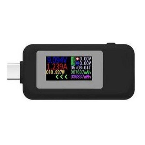 Type-C 電流 電圧チェッカー 30V/5.1A対応 電流双方向対応  液晶画面 カラー表示  コンパクト バッテリーテスター