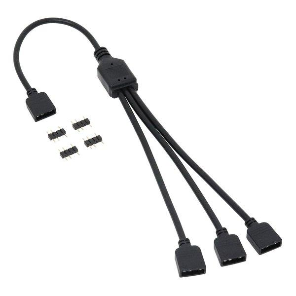 アドレサブルLED (デジタルLED) 4ピンコネクタを3分岐するケーブル