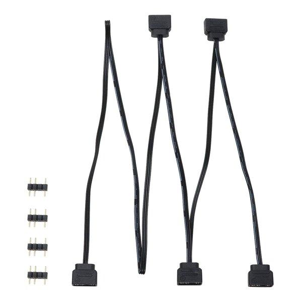 デイジーチェーン (数珠つなぎ) 型ケーブルのため、LED機器を多数配置しても綺麗に配線できます