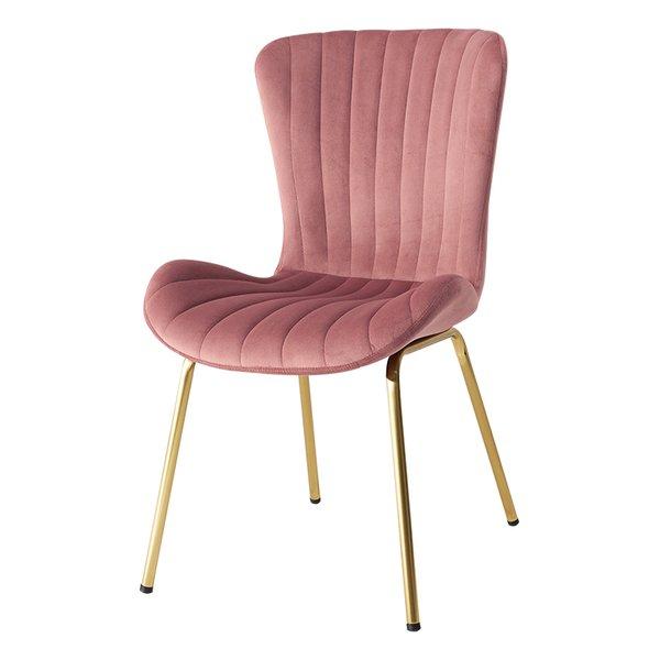 貝殻のようなシルエットにゴールドの脚がエレガントなインテリアチェア