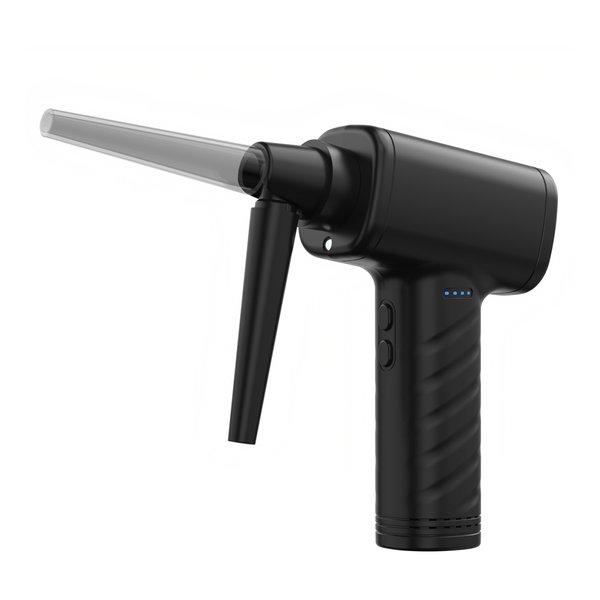 空気をパワフル噴射する、電動のエアダスター折り畳み式でコンパクト、取り回しもラクラク！