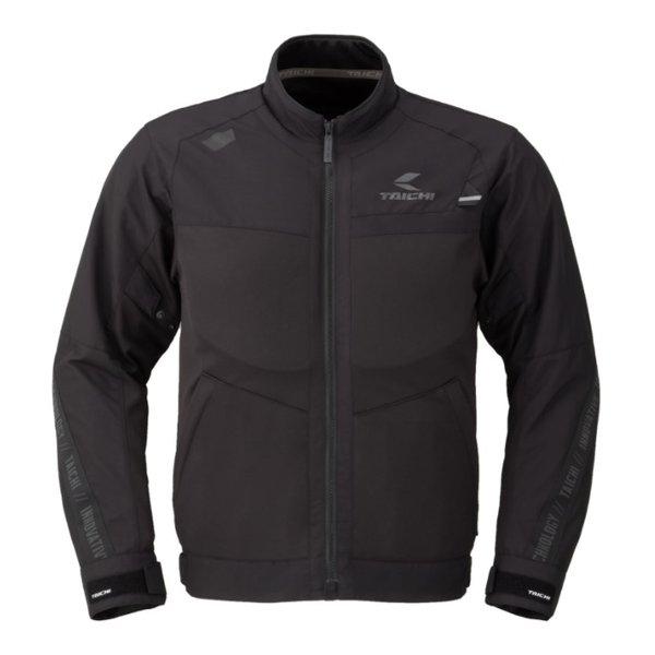 広範囲に配置されたメッシュ素材と布地を組み合わせ、強度を持ちながらも通気性に優れた春夏向けエアスルージャケット