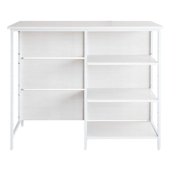 キッチンのゴミ箱や家電をまとめて収納しながら、お料理やカフェタイムもお楽しみいただけるキッチンカウンターテーブル『Salus（サルース）』