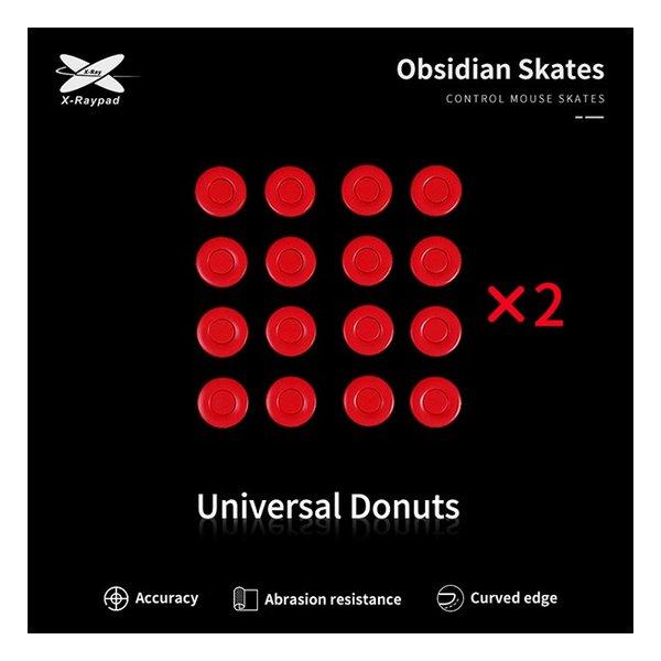 X-Raypad（エックスレイパッド） Obsidian Control Mouse Skates Universal 0.8mm PTFE Donuts 32個入り xr-mouse-skates-obsidian-donuts(2637996)
