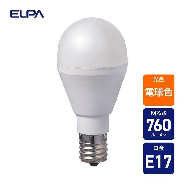 他サイト： ELPA エルパ LED電球 ミニクリプトン球形 口金 E17 60W形 電球色 5年保証 LDA7L-G-E17-G4106(2655462)の商品画像