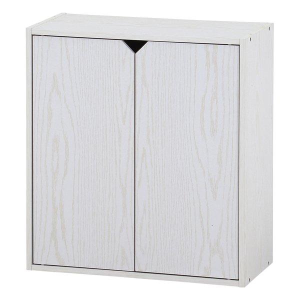 扉で隠してしっかり収納！連結できる収納ボックス