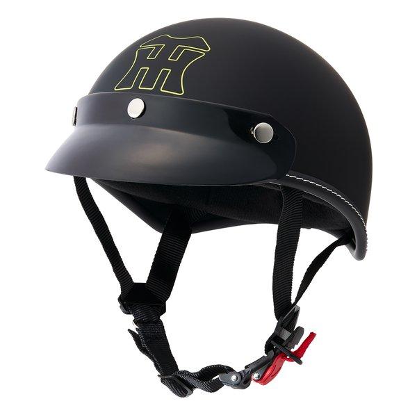 阪神タイガースコラボ ハーフヘルメット マットブラック フリーサイズ 新品 MARUSHIN マルシン 阪神タイガースコラボハーフヘルメット マット