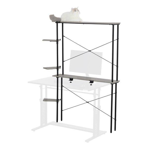BIBILAB ビビラボ 猫タワーラック 幅105×奥行き20.5×高さ153.3〜155cm/グレー LCR-1000-GY(2673479)