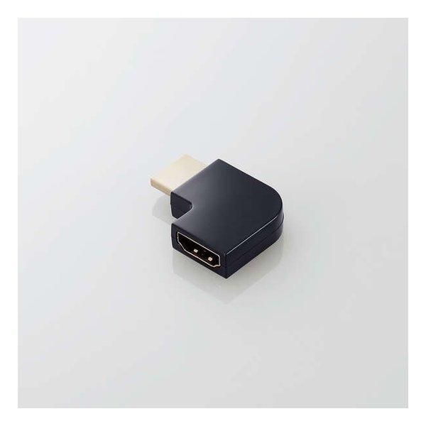 ELECOM エレコム HDMI R L字型アダプター タイプA-タイプA スリム 左向き AD-HDAABS04BK(2675969)