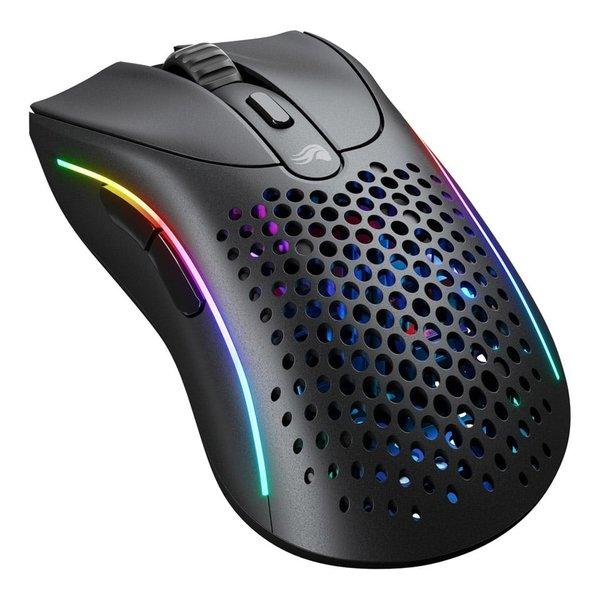 Glorious - Model D 2 Wireless Optical RGB Gaming Mouse with 6 Programmable Buttons - Wireless - Matte Black