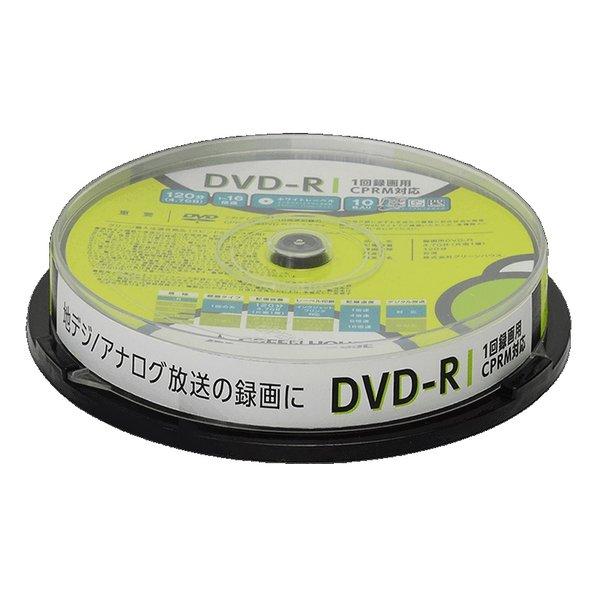 DVD-R 録画用 10枚 スピンドル 1-16倍速 1回録画用 RITEK 10枚入り 片面1層 GH-DVDRCB10 グリーンハウス