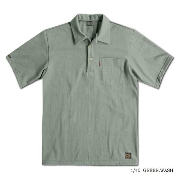 DELUXEWARE（デラックスウエア） OCTS-00 GRN.WASH OPEN COLLAR T