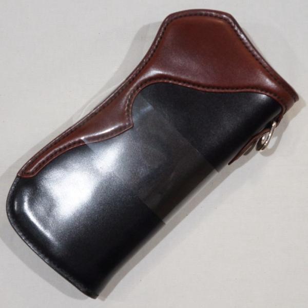 The Flat Head FN-WLF1-3SH-BKxBRxBKxBK-コードバンロングウォレット