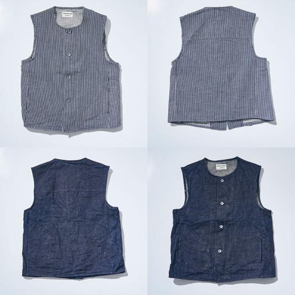 サムライジーンズ SJVT24 デニム/ヒッコリーベスト SAMURAIJEANS サムライジーンズ SJVT24 デニム/ヒッコリーベスト SAMURAIJEANS