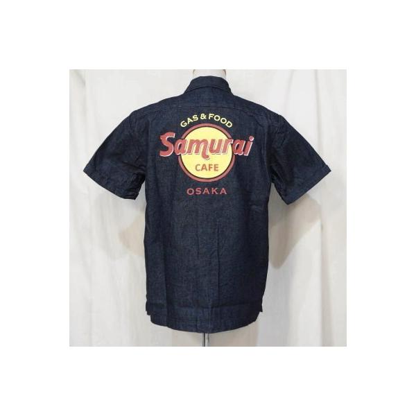 サムライジーンズ SMGS19-ID-サムライ自動車倶楽部ガススタシャツ19