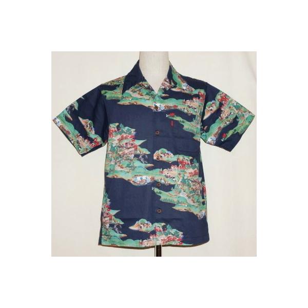 SSA17-01-ネイビー-関ヶ原オープンシャツ17-01-SSA1701-SAMURAIJEANS  