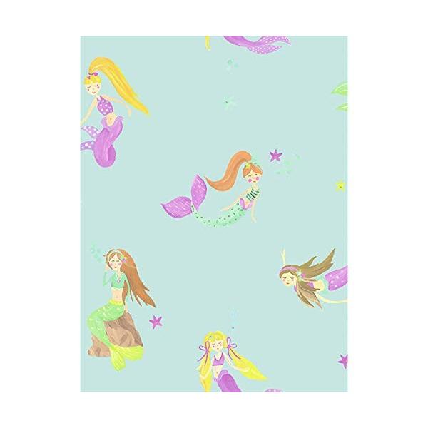 壁紙 ウォールペーパー 糊無し マーメイド 人魚 6135 1005cm X 卓抜 53cm 並行輸入品