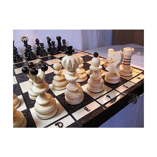 ポーランド製 木製チェス 42cm Pearl Large Chess 受注生産品 Master By Of