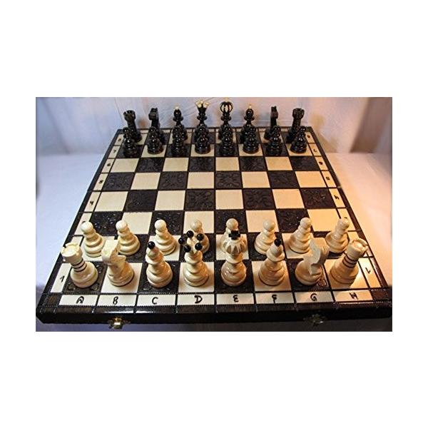 ポーランド製 木製チェス 42cm Pearl Large Chess 受注生産品 Master By Of
