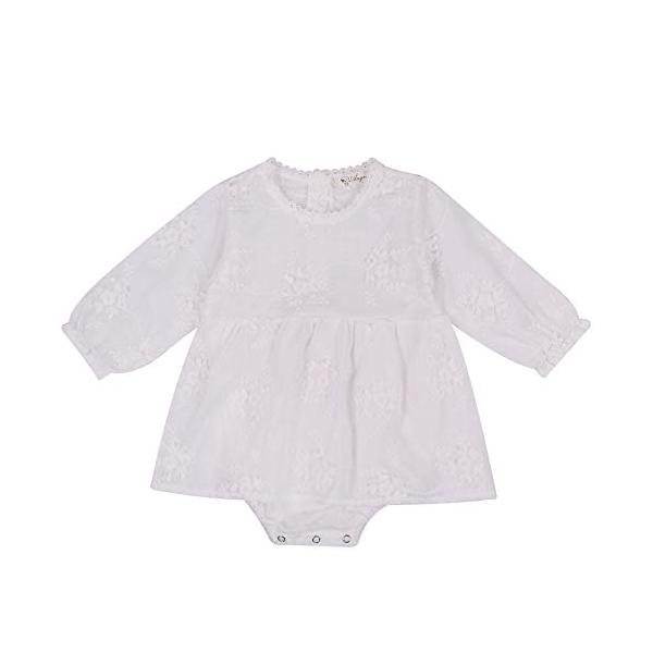 F S Maumu ベビー 新生児 ロンパース 女の子 長袖 ワンピース 赤ちゃん 刺繍 直営限定アウトレット ふわふわ スカート ベビー服 レース